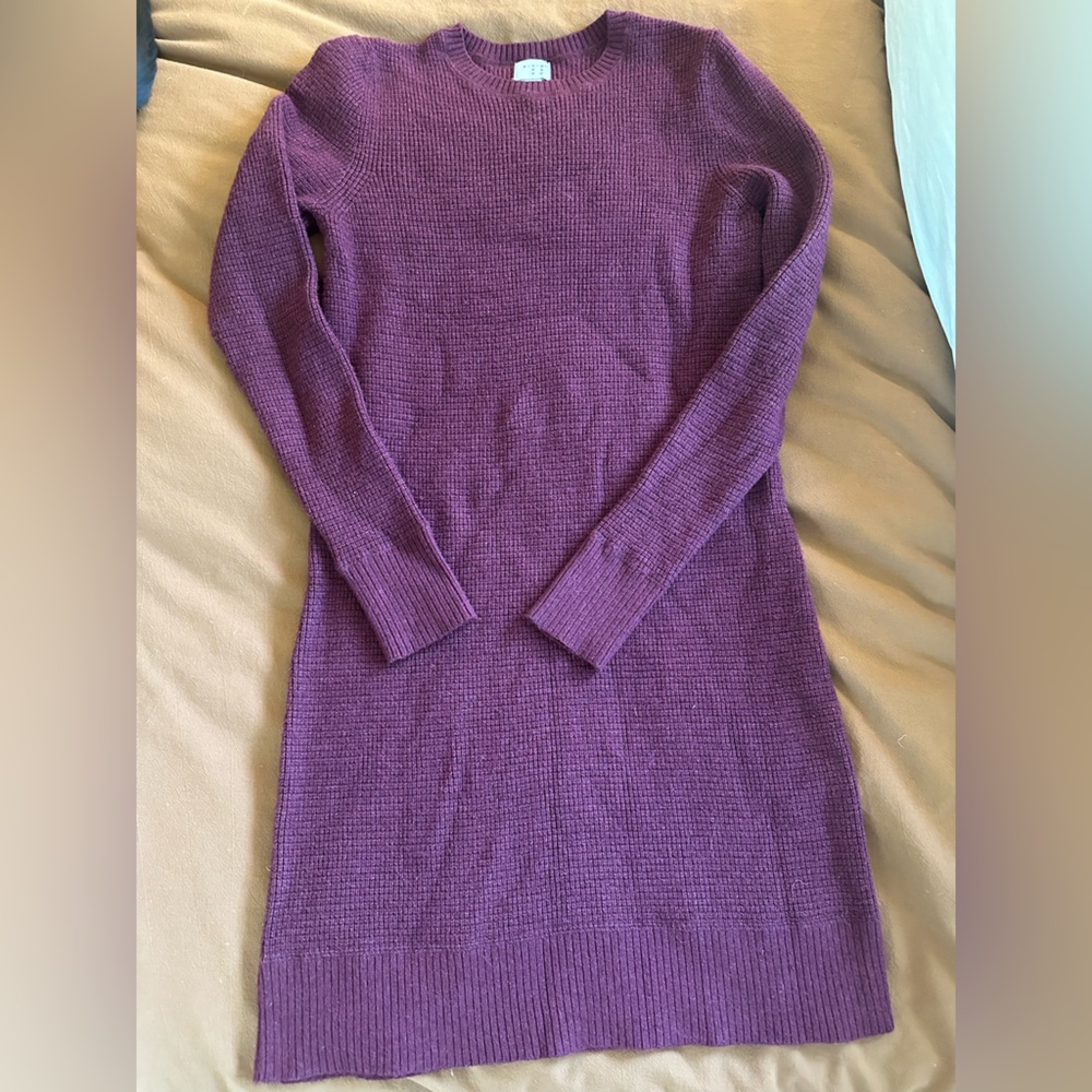 Maroon sweater dress